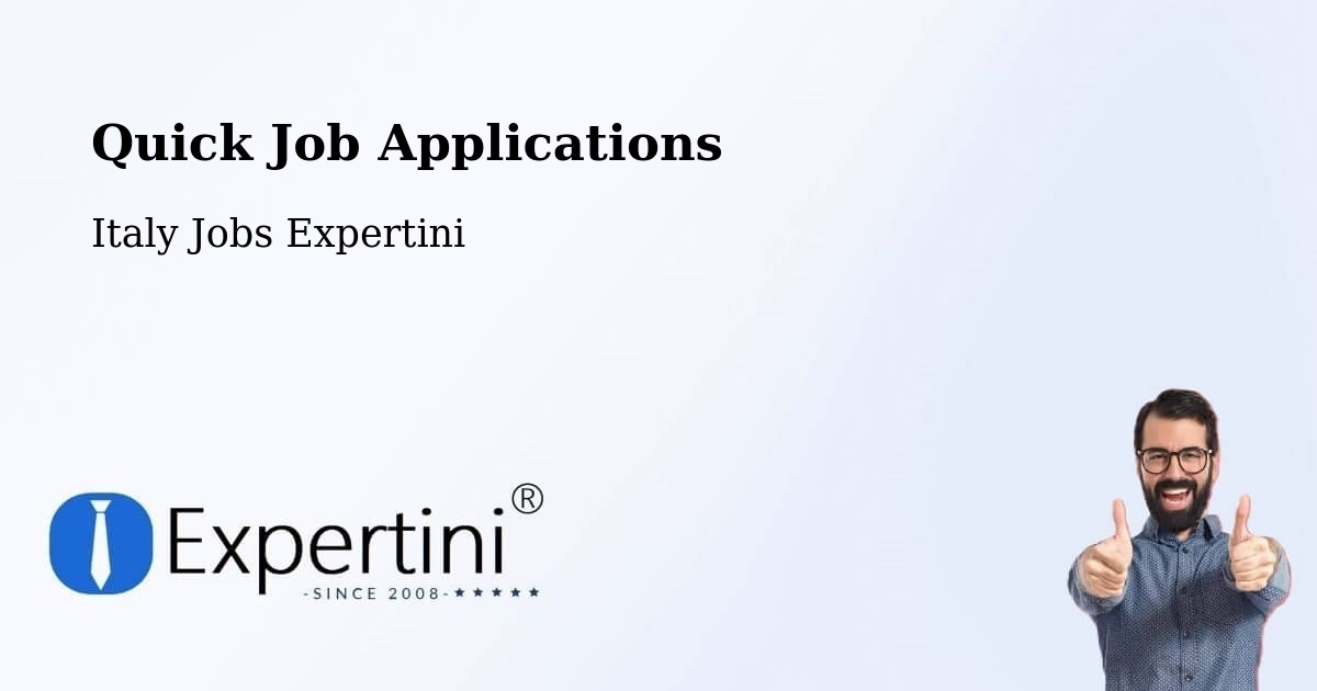 Quick Apply Feature – Lissone - Italy Jobs Expertini